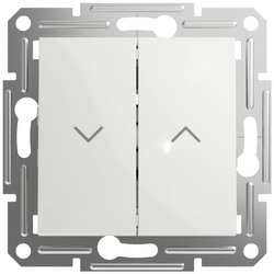 Schneider Electric, przycisk roletowy podtynkowy, biały, Asfora, EPH1370121D Schneider Electric   Przycisk rolet  Asfora biały (RAL 9003) EPH1370121D