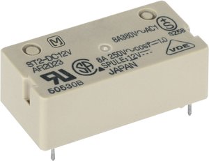 Przekaźnik mocy PCB ST 8 A, Panasonic ST212F monostabilny 12 V 2 NO