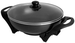 Elektryczne patelnie grillowe Tristar PZ-9130, czarne Wok elektryczny Tristar PZ-9130 PZ-9130