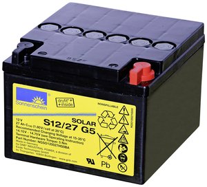 Akumulator solarny GNB Sonnenschein dryfit S12/27 G5 NGSO120027HS0BA, 12 V, 27 Ah