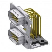 Złącze męskie podwójne D-Sub Deltron Connectors DPB 9PN70/9PN70, rzędy: 2, styki: 9, 180 °, 1 szt.