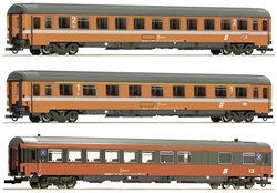 Pociąg osobowy Roco 74044 H0 zestaw 3 szt. 2: EC 60 ''Maria Theresia'' z ÖBB 1 klasa typ Amz, 2 klasa typ Bmz, wagon restauracyjny typ WRmz