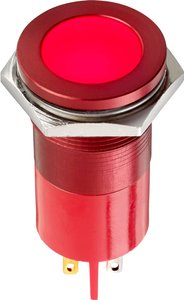 Lampka sygnalizacyjna LED APEM Q22F1AGXXSG28AE Q22F1AGXXSG28AE, 980 mcd, 28 V/AC, 28 V/DC, 22 mm