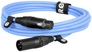 Kabel mikrofonowy RODE Premium XLR niebieski (3 m), kabel Canare, złącze Neutrik. XLR kabel 3 m Rode XLR3M-B 1 szt.