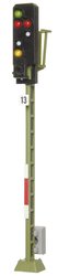 Semafor świetlny z sygnałem wyjścia Viessmann 4013, 79 mm, kolej DB, 6 diod LED, skala