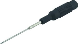 Końcówka pomiarowa złącze wtykowe, 4 mm CAT I czarny SKS Hirschmann MZS 1 - PRUEF