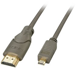 Kabel HDMI LINDY LINDY High-Speed-HDMI®-Kabel 41353, okrągły, podwójne ekranowanie, pozłacane styki, certyfikat UL, HDMI High Speed, HDMI 4K, 2.00 m