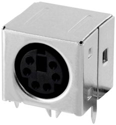 Złącze żeńskie do zabudowy Connfly DS1093-01-BN60 DS1093-01-BN60, pozłacany stop miedzi, złącze żeńskie do wbudowania poziomego, 1 szt.