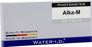 Water-I.D. Fotometr o zasadowości w tabletach, do wody basenowej, 1 szt. 50 Tabletki Water ID 50 Tabletten Alkalinität Photometer