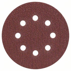 Zestaw arkuszy ściernych do szlifierek mimośrodowych, 25-częściowy, 8 otworów, 125 mm, 40 Papier ścierny ekscentryczny Bosch Accessories  2607019491  25 szt.