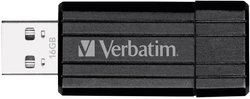 Pendrive USB 2.0 Verbatim Pin Stripe, 16 GB, czarny, 10 MB/s / 4 MB/s