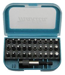 Bity Makita  P-73374 1 zest. krzyżakowy Pozidriv, krzyżakowy Phillips, wewnętrzny sześciokąt (TX)