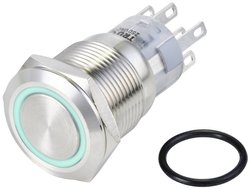 Przycisk wandaloodporny TRU COMPONENTS LAS1-AGQ-22E/B/24V/S TC-10090968, 20 mm, 250 V/AC, 3 A, 1 szt.