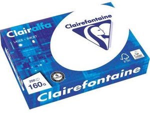 Clairefontaine Clairalfa 2618C   Uniwersalny papier do drukarek, papier do kopiowania DIN A4 160 g/m² 250 ark. jasny biały