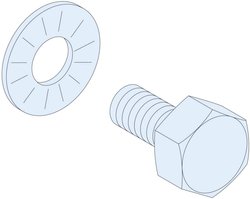 PrismaSeT-P, Linergy BS, śruby mocujące, M6x16mm + podkładki, (40 szt.) Akcesoria rozdzielacza Schneider Electric LVS04195 , , , 1 szt.