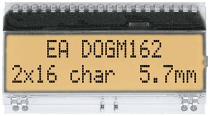Wyświetlacz 7 segmentowy EADOGM162W-A DISPLAY VISIONS EADOGM162W-A  biały