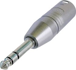 Adapter XLR NA3MP złącze męskie XLR - złącze męskie jack 6,3 mm Stereo Neutrik NA3MP 1 szt.