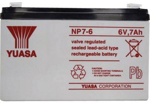 Akumulator ołowiowy Yuasa NP7-6 NP7-6, AGM, 6 V, 7 Ah