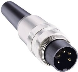 Złącze męskie okrągłe DIN SV 50 Lumberg SV 50 złącze męskie proste Ilość styków: 5  srebrny 1 szt.