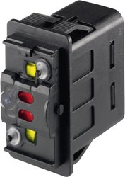 Przełącznik kołyskowy samochodowy Marquardt 3250.0577, 2 x (wł)/wł/(wł), 24 V/DC, 10 A