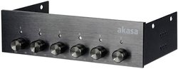 Akasa AK-FC-08BKV2 PC sterownik wentylatora 13.32 cm (5.25 '') Ilość kanałów: 6 z podświetleniem LED