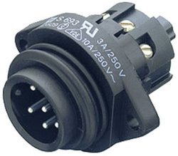 Złącze okrągłe binder 09-4219-00-07, Ilość styków: 6 + PE, 1 szt.