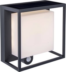 Lampa ścienna solarna z czujnikiem ruchu Lutec Curtis 6934601118, 3 W, 300 lm, 3000 K, IP54