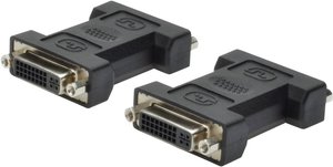 Przejściówka, adapter DVI Digitus AK-320503-000-S, [1x złącze żeńskie DVI 29-pin - 1x złącze żeńskie DVI 29-pin]