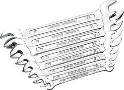 Klucze płaskie, Bruder Mannesmann, 6 - 22 mm, stal chromowo-wanadowa, DIN 3110, 8 szt.