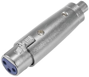 Przejściówka, adapter Omnitronic 30226564 [1x złącze żeńskie RCA/cinch - 1x złącze żeńskie XLR 3 pin]