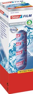 Krystalicznie przezroczysta taśma samoprzylepna tesafilm®, niewidoczna folia - najwyższa jakość, silna przyczepność Taśma samoprzylepna tesa krystalicznie przejrzysta 58244-00000-01  (D x S) 10 m x 15 mm 10 m 10 szt.