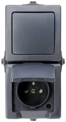 Połączenie NAUTIC AP-FR z osłoną środkową Kopp Nautic 136815006, antracytowy