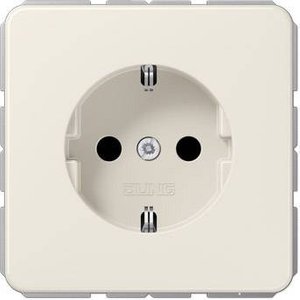 Jung CD1520BF Uziemiony nietłukący krem 16A 250V biały Gniazdo z uziemieniem Jung CD1520BF kremowo-biały