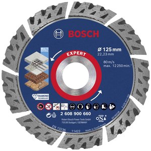 Bosch Accessories 2608900660 EXPERT MultiMaterial Tarcza tnąca diamentowa Średnica 125 mm Średnica otworu 22.23 mm kamień, beton, cegła 1 szt.