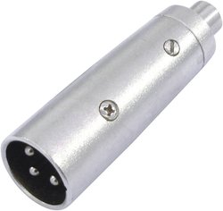 Przejściówka, adapter Omnitronic 30226566 [1x złącze żeńskie RCA/cinch - 1x złącze męskie XLR 3 pin]