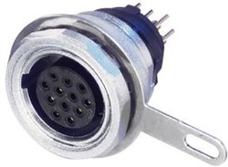 Złącze męskie okrągłe Neutrik MPF12-V, styki:12, 50 V/AC, 3 A, 1 szt.