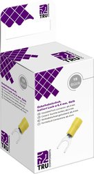 TRU COMPONENTS T2010C310 Złącze widełkowe 4.0 mm² 6.0 mm² Średnica otworu=6.4 mm Izolowane częściowo żółty 15 szt.