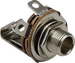 Złącze męskie jack 6,35 mm 1109001 BKL Electronic 1109001 złącze żeńskie do wbudowania pionowego Ilość styków: 2 mono srebrny 1 szt.