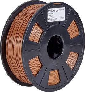 Filament do drukarek 3D PLA Renkforce RF-4511212, Średnica filamentu: 1.75 mm, 1000 g, brązowy