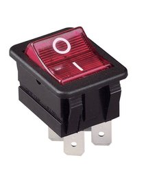 Przełącznik Arcolectric (Bulgin Ltd.) C 1553 VB NAB, 230 V/AC, 16 A, 2 x wył/wł, zatrzask, 1 szt.