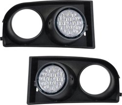 Zestaw lamp samochodowych do jazdy dziennej LED DINO 610851, z wkładkami grill do VW Golf 5