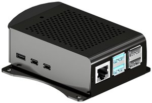 Zawiera aluminiową obudowę Raspberry Pi Mocowanie naścienne, kolor czarny Obudowa SBC Joy-it RB-AlucaseP5-06B czarny