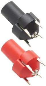 Gniazdo bezpieczeństwa Inline 4 mm do płytek drukowanych Pomona Electronics 73096-0  czarny N/A