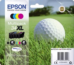 Epson atrament T3476, 34XL tusz oryginalny Combi-Pack Czarny, Cyjan, Magenta, Żółty C13T34764010