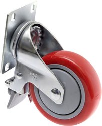 TOOLCRAFT TO-5137956 Kółko obrotowe z blokadą 100 mm z płytą  Maksymalne obciążenie: 125 kg