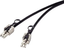Kabel sieciowy RJ45 Renkforce CAT 6a S / FTP LSZH 0,25 m czarny z pierścieniem Kabel LAN Renkforce RF-4538214, 1 szt., RJ45, CAT 6a, S/FTP, 0.25 m, czarny