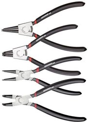 Zestaw szczypiec do pierścieni osadczych, proste i kątowe, 4-częściowy Szczypce do pierścieni mocujących Gedore RED R28002004 3301156