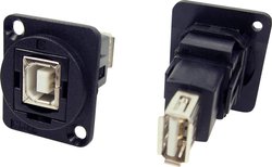 Adapter XLR gniazdo USB 2.0 B na gniazdo USB 2.0 A. Cliff CP30207N, 1 szt.