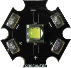 Moduł High Power LED, Star-W2700-10-00-00, Alu-Star LZ ML LED 2700K 10W