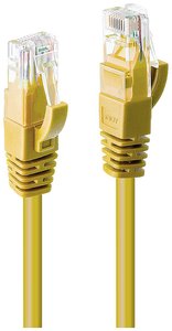 Kabel LAN LINDY 48070, 1 szt., RJ45, CAT 6, U/UTP, 30.00 m, żółty